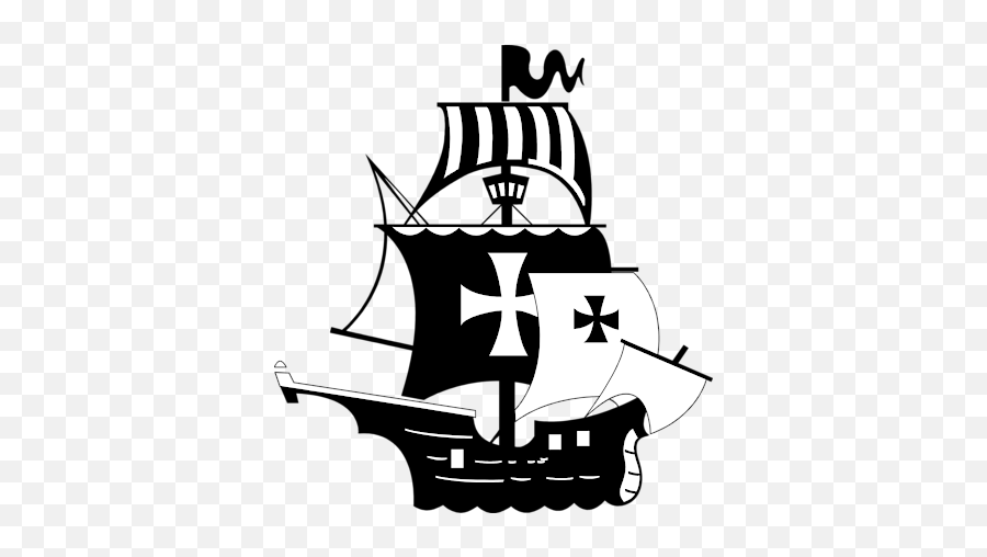 Pirate Ship Clipart Black And White Free - Pirate Ship Clip Art Emoji,Ship Emoji