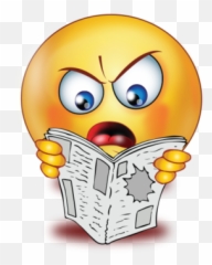 Angry Reading Newspaper Emoji - Fake Emojis
