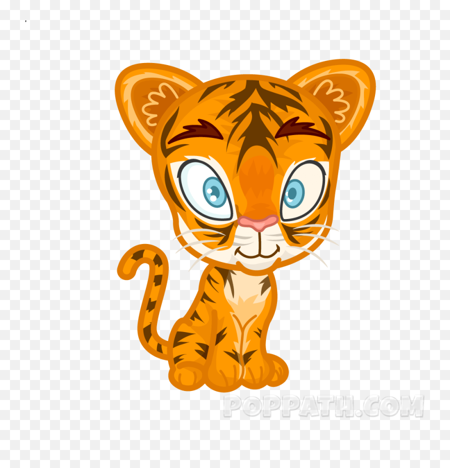 How To Draw A Tiger Cub - Siberian Tiger Emoji,Turtle Skull Emoji Pop