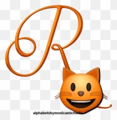 Alphabets By Monica Michielin Cat Emoticon Emoji Alphabet Png - Smiley,Cat Emoticon