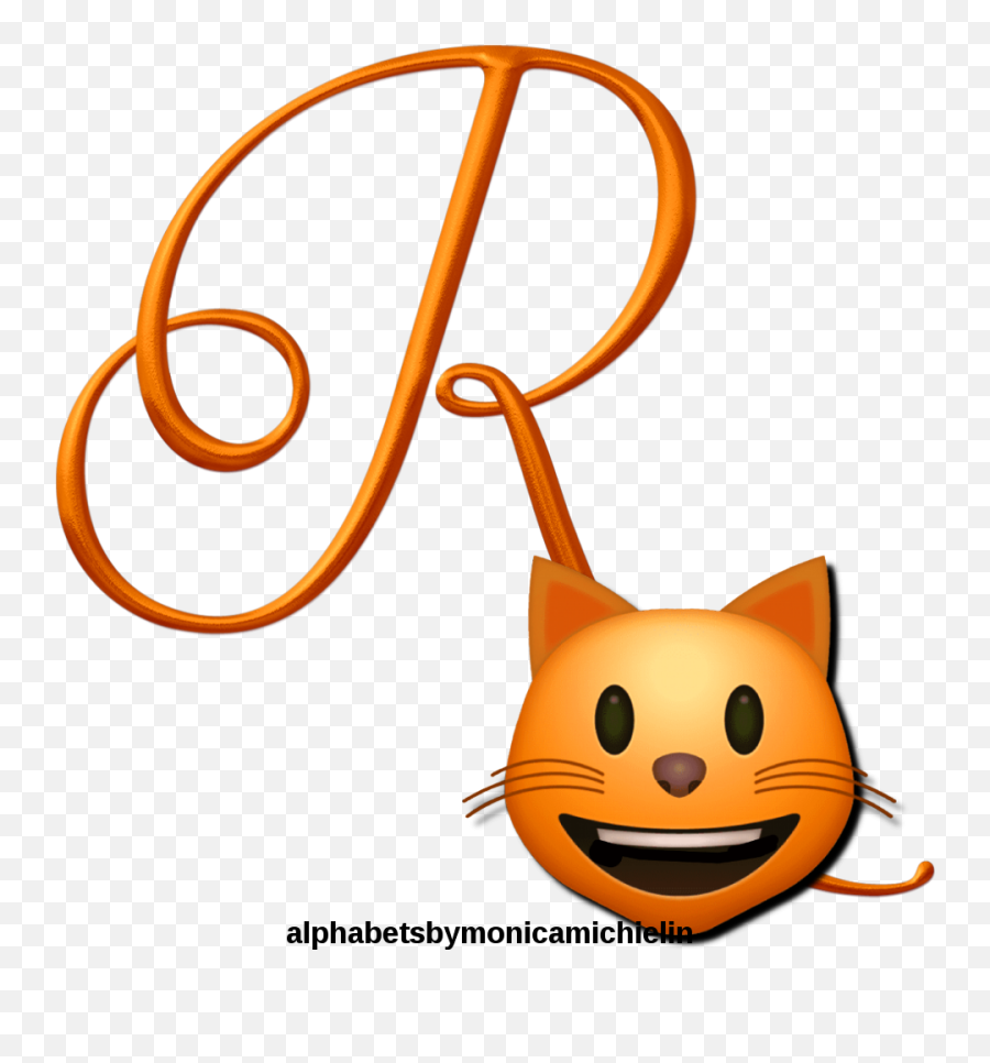 Alphabets By Monica Michielin Cat Emoticon Emoji Alphabet Png - Smiley,Cat Emoticon