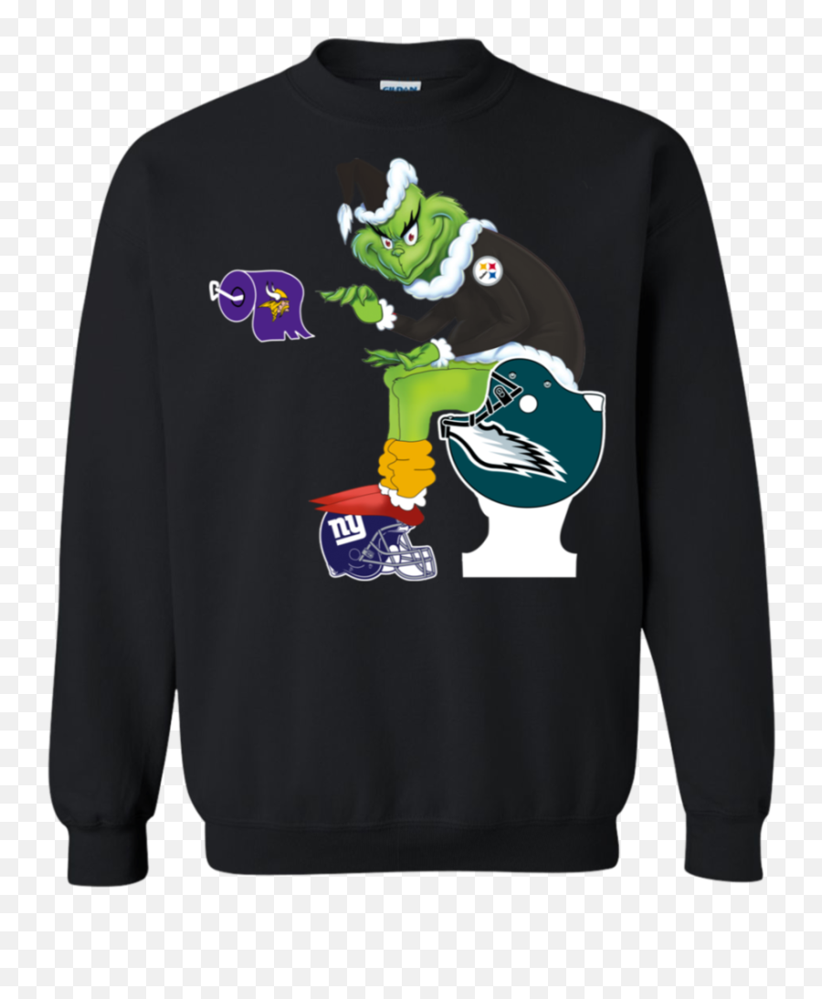 Grinch Santa Claus Football Fan - Ford Ugly Christmas Sweater Emoji,Steelers Emoji