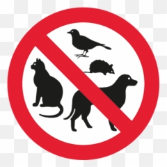 No Entry Pet Sign Sticker - Animals Not Allowed Emoji