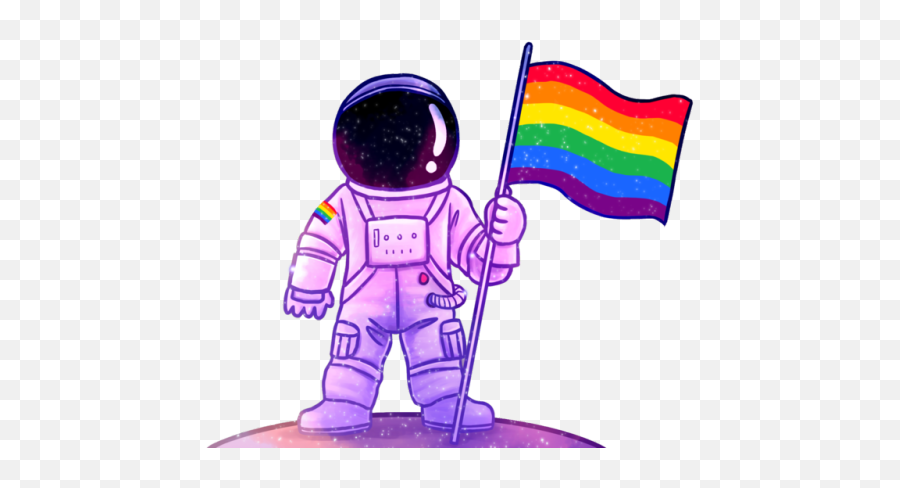 Pin - Clipart Transparent Background Astronaut Emoji,Bisexual Flag Emoji