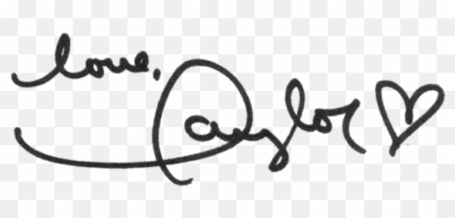 Taylor Swift Signature Png Clipart - Love Emoji