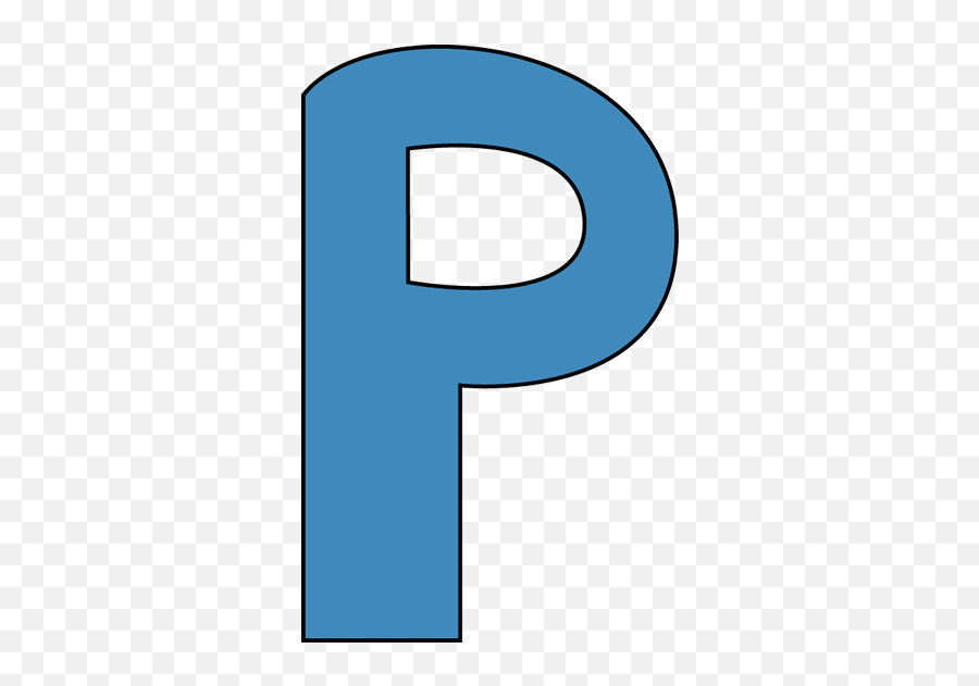 P Letter Clipart - Clipart P Emoji,Blue Letters Emoji