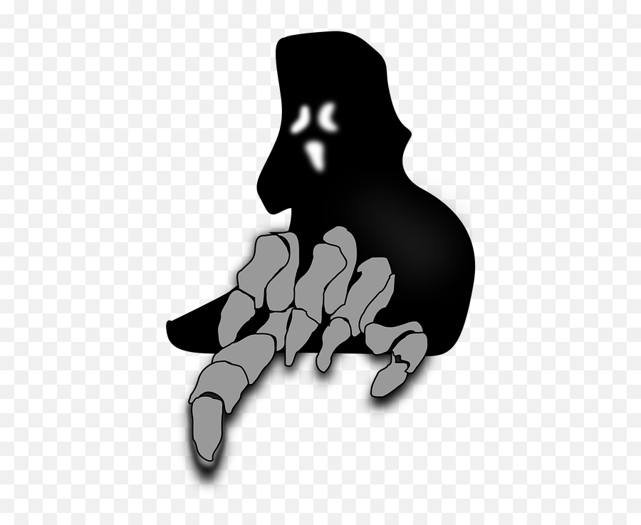 Death Dark Ghost - Scary Clipart Ghost Emoji,Grim Reaper Emoji