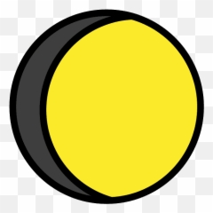 Waxing Gibbous Moon Emoji Clipart - Circle