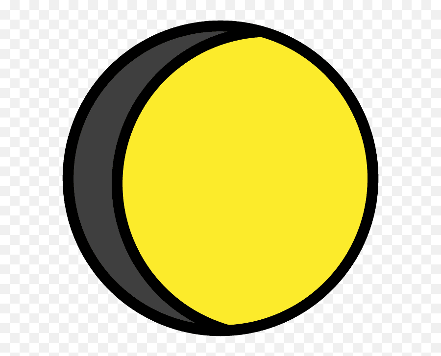 Waxing Gibbous Moon Emoji Clipart - Circle,Dark Moon Face Emoji