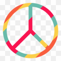 Peace Symbol Hippie Element - Sign Png Emoji
