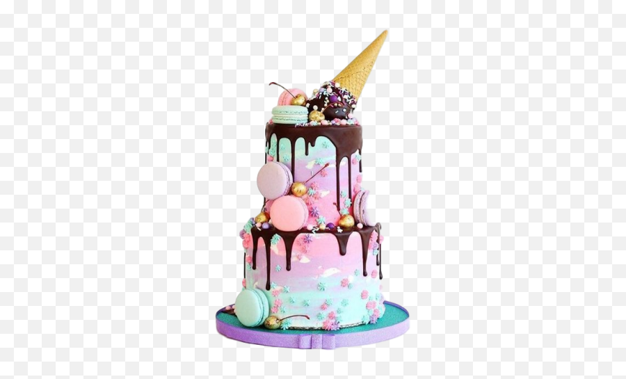 Boys Cakes Kids Birthday Cakes Dubai - Two Tier Drip Cake Emoji,Emoji Ice Cream Cake