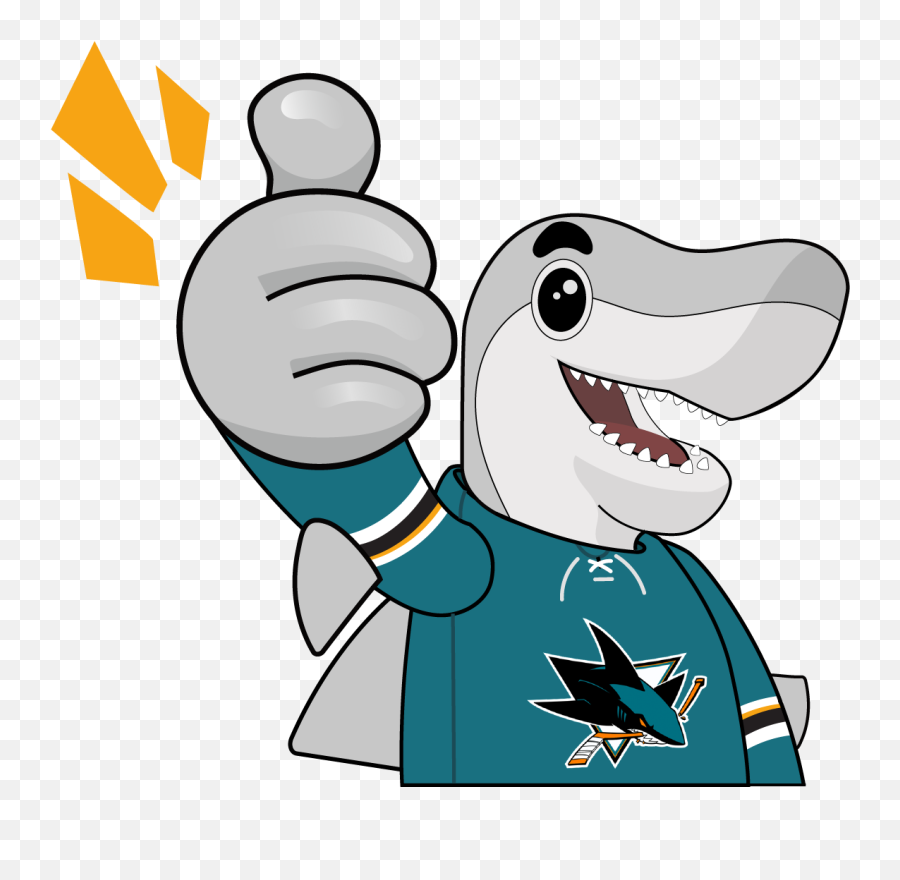 Sj Sharkie Sticker Pack By Kika Tech Inc - San Jose Sharks Emoji,Emoji One For Kika