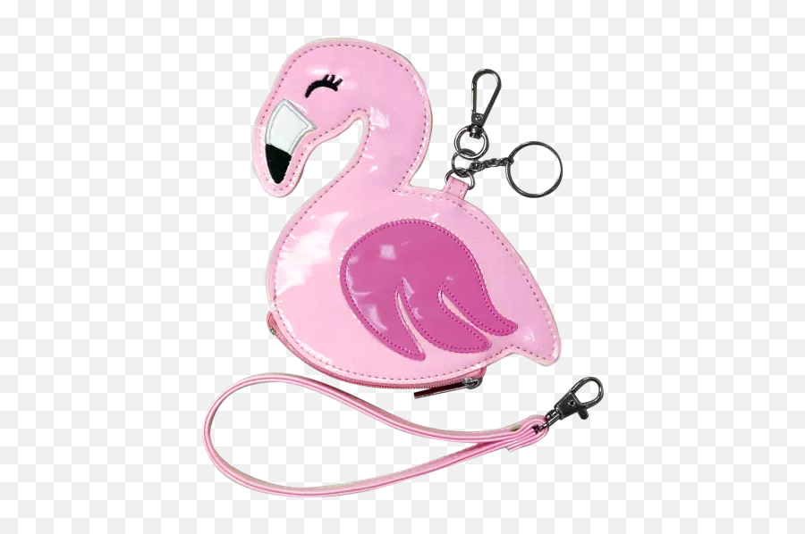 Flamingo Purse Key Chain - Flamingo Emoji,Flip The Bird Emoji