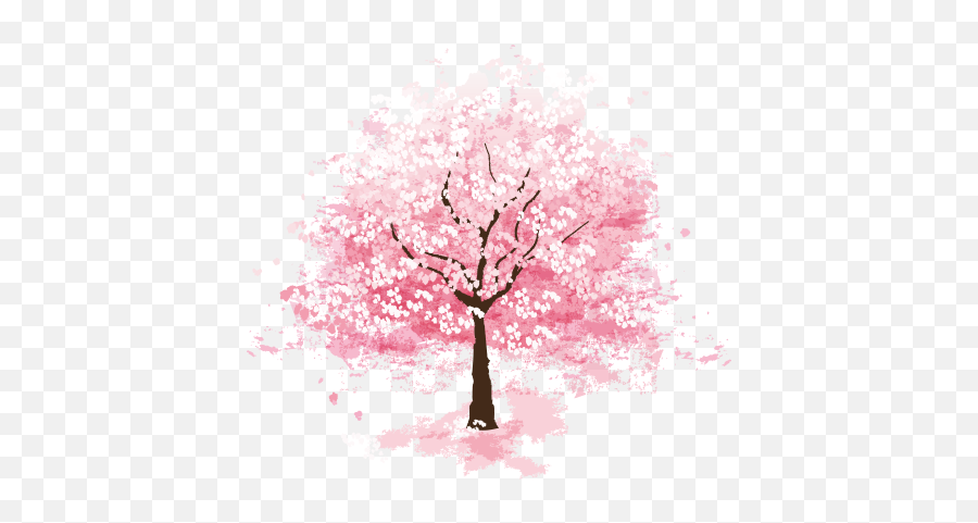 Sakura Tree - Anime Cherry Blossom Tree Png Emoji,Sakura Blossom Emoji