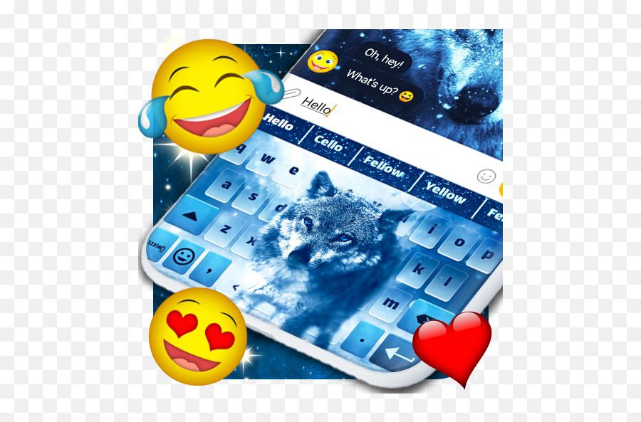 Wolf Keyboard Free - Smiley Emoji,Cello Emoji