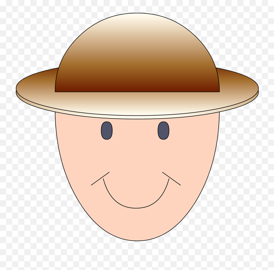 Hat Face Head Man With Hat Illustration - Smiley Emoji,Bunny Emoticon