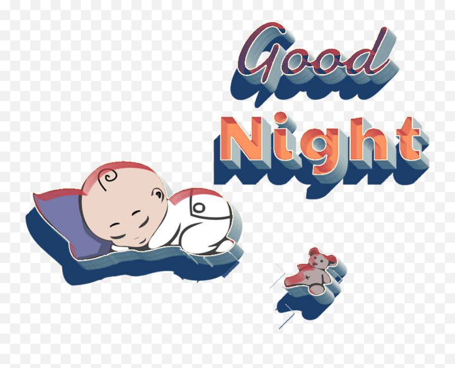 Goodnight Baby 3deffect Cut - Good Night Emoji Png,Cute Goodnight Emoji Texts