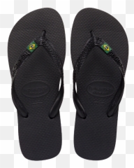 New Havaianas Mens Flip Flops - Black Emoji