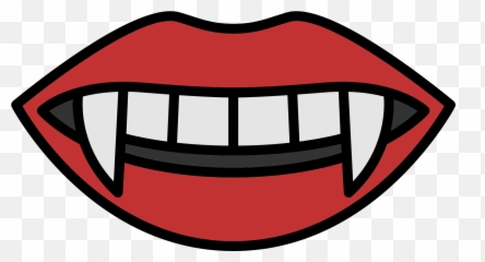 Transparent Background Vampire Fangs - Teeth Clipart Emoji