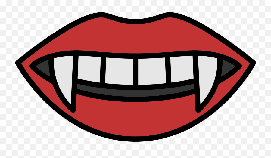 Transparent Background Vampire Fangs - Vampire Teeth Clipart Emoji,Fangs Emoji