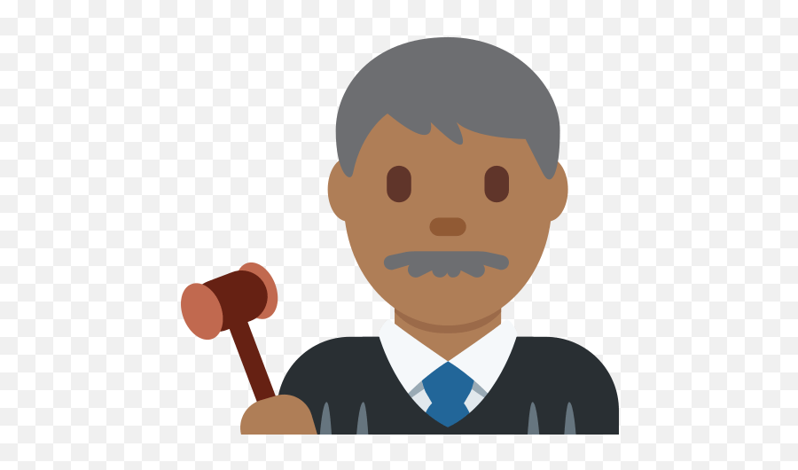 Man Judge Emoji With Medium - Juez Emoji Colores,Justice Emoji