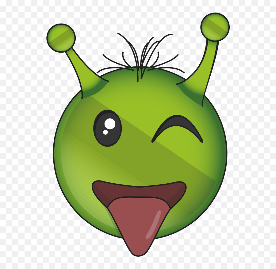 Alien Face Emoji Transparent Background - Alien Happy Emoji Faces,Tongue Emoji Transparent