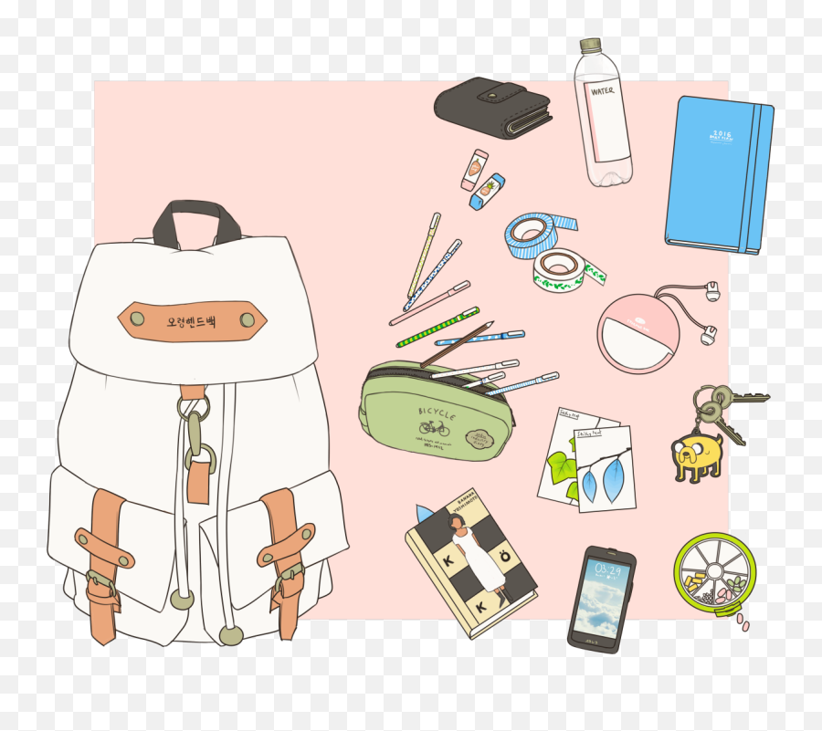 Whatu0027s In Your Bag Photo Backpack Art Art Bag Drawing Bag - Aesthetic Bag Drawing Emoji,Briefcase Paper Emoji