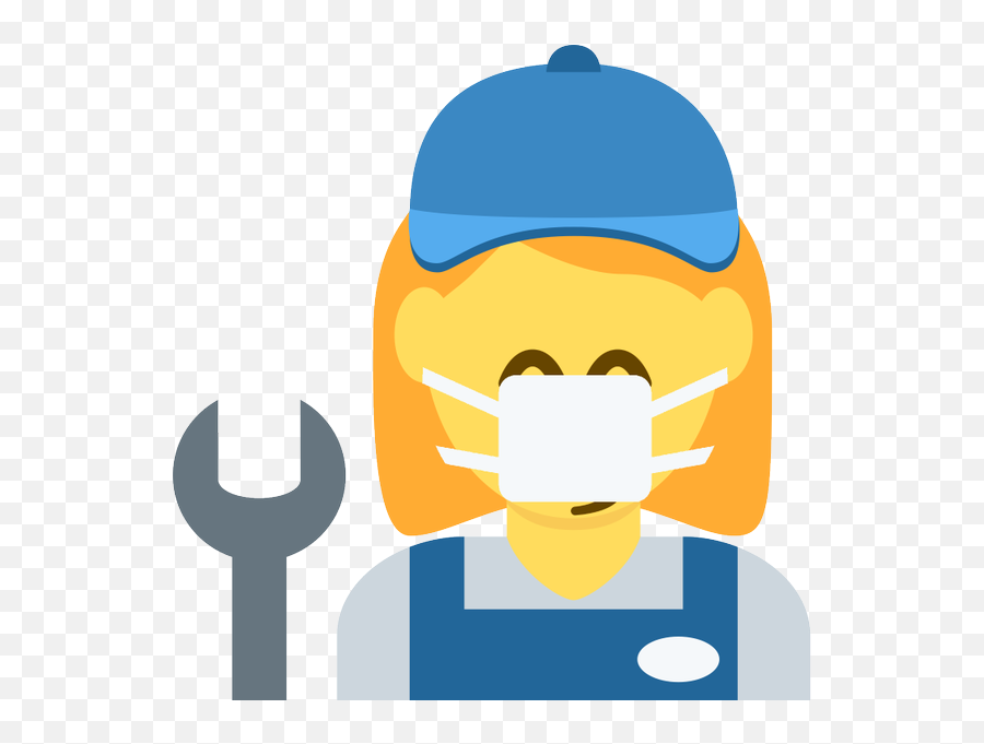 Emoji Face Mashup Bot On Twitter U200d Woman Mechanic - Tradesman,Kissy Face Emoji