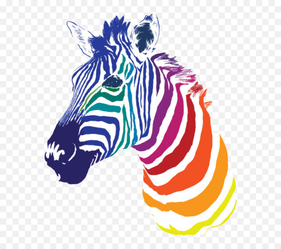 Edit - Rainbow Zebra Painting Emoji,Zebra Emoji