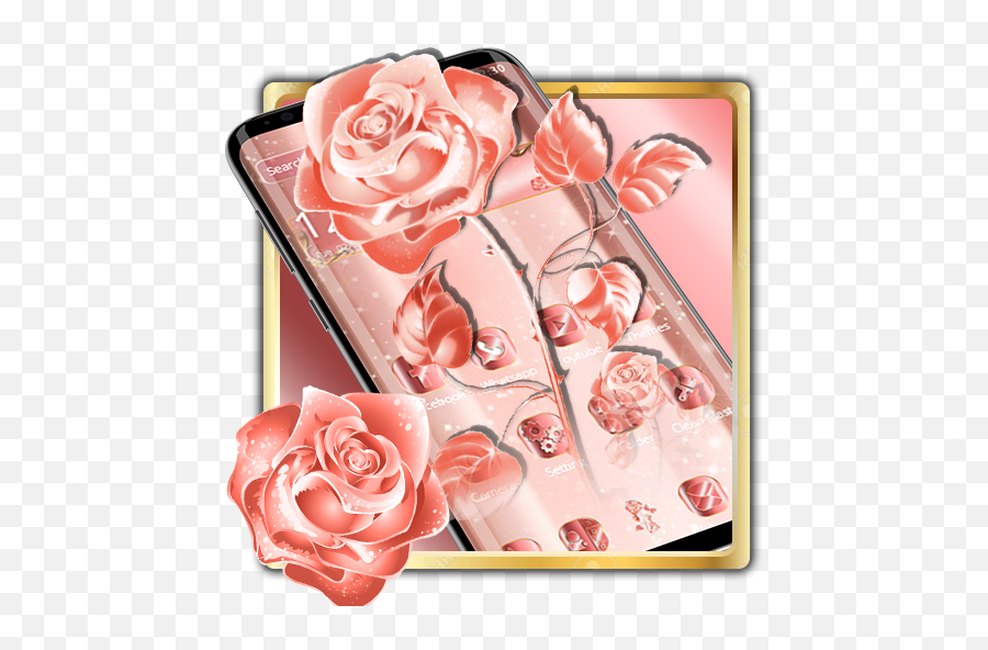 Luxury Pink Gold Rose Theme U2013 Aplikace Na Google Play - Girly Emoji,Pink Rose Emoji