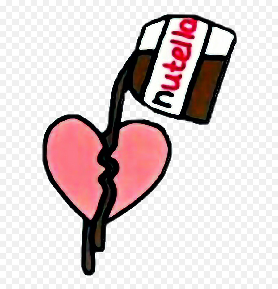 Nutella Brokenheart Sticker - Girly Emoji,Nutella Emoji