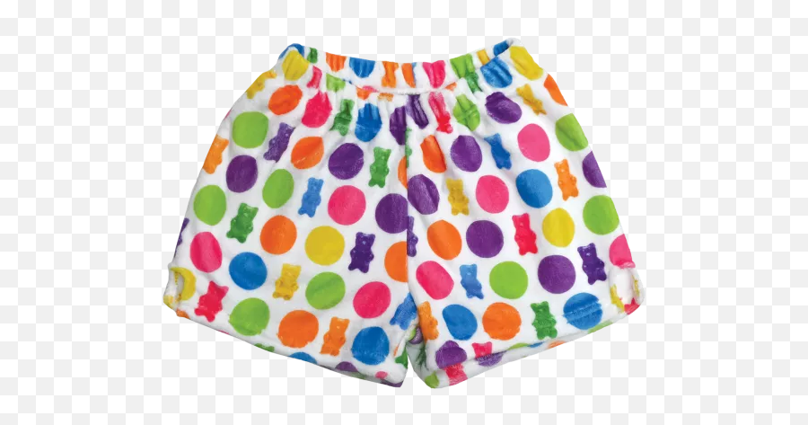 Gummy Bears Plush Shorts - Polka Dot Emoji,Shorts Emoji