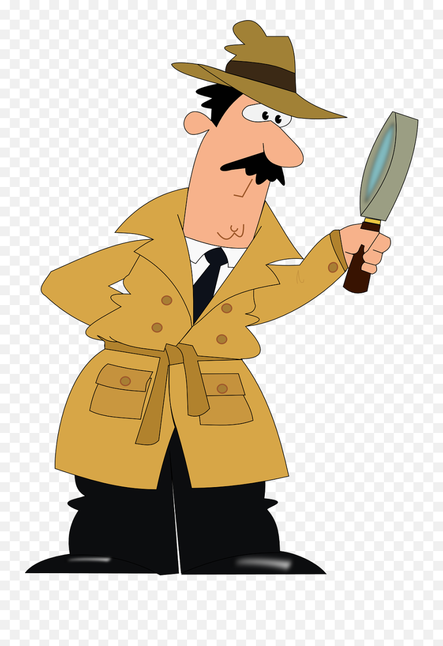 Detective Investigation Man Police - Investigator Transparent Background Emoji,Magnifying Glass Fish Emoji