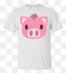 Pig Face Emoji T - Boar,Leaf Pig Emoji
