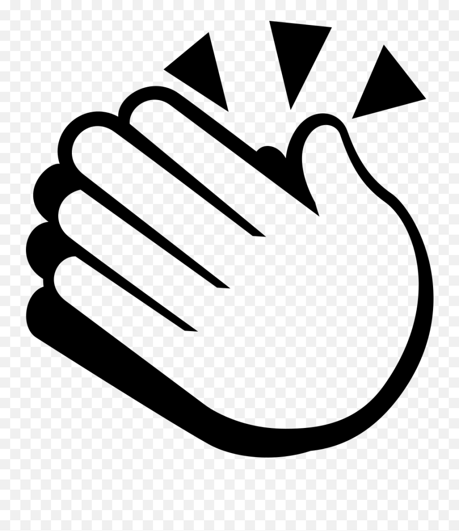 Emojione Bw 1f44f - Hand Clap Emoji Black And White,Hands Clapping Emoji