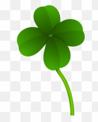 Clover Fourleafclover Irish Green Lucky - 4 Leaf Clover Transparent Emoji,Four Leaf Clover Emoji