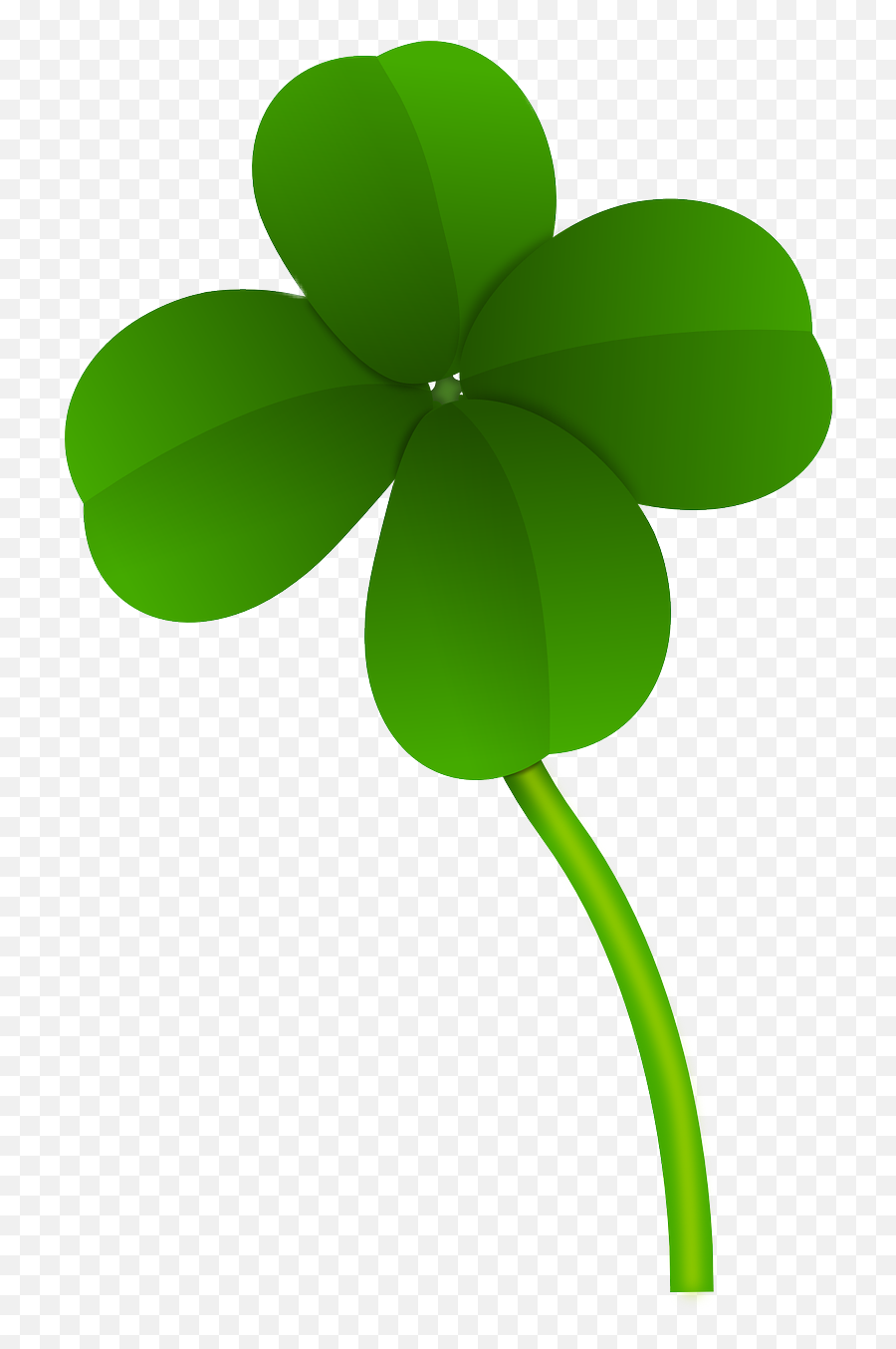 Clover Fourleafclover Irish Green Lucky - 4 Leaf Clover Transparent Emoji,Four Leaf Clover Emoji