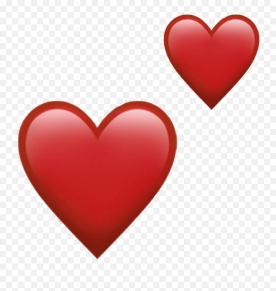 Download Hd Red Heart Emoji Png - Red Double Heart Emoji,Heart Emoji Png Transparent