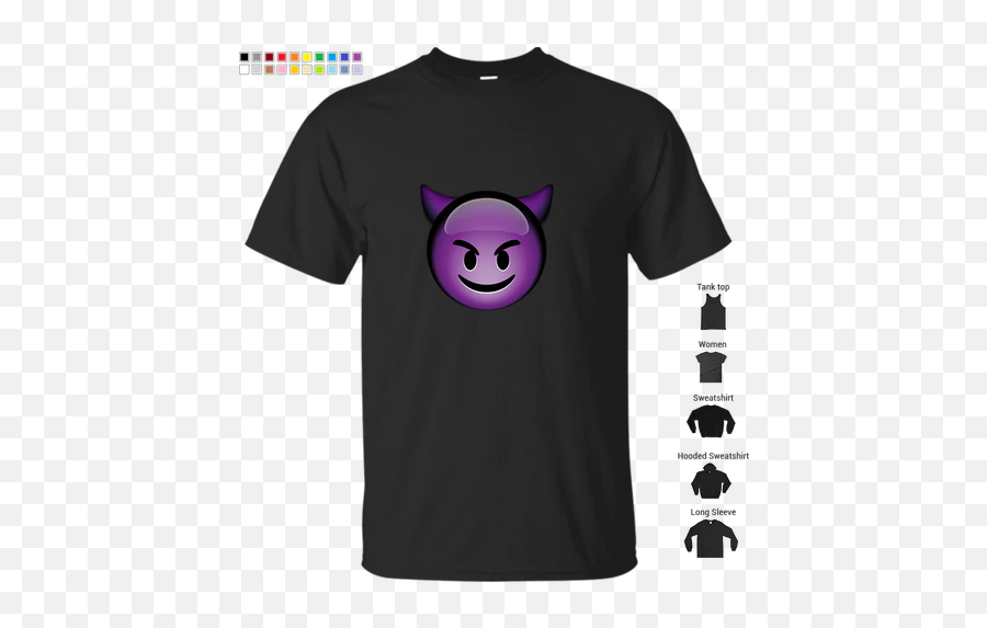 Cute Smiling Purple Devil Emoji T - Cartoon,Smiling Devil Emoji
