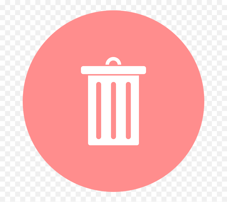 Delete Dustbin Garbage Can - Recycle Bin Icon Pink Emoji,Emoji Trash Can