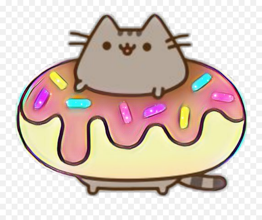 Donut Cat - Pusheen Drawings Emoji,Cat Emoji Cake
