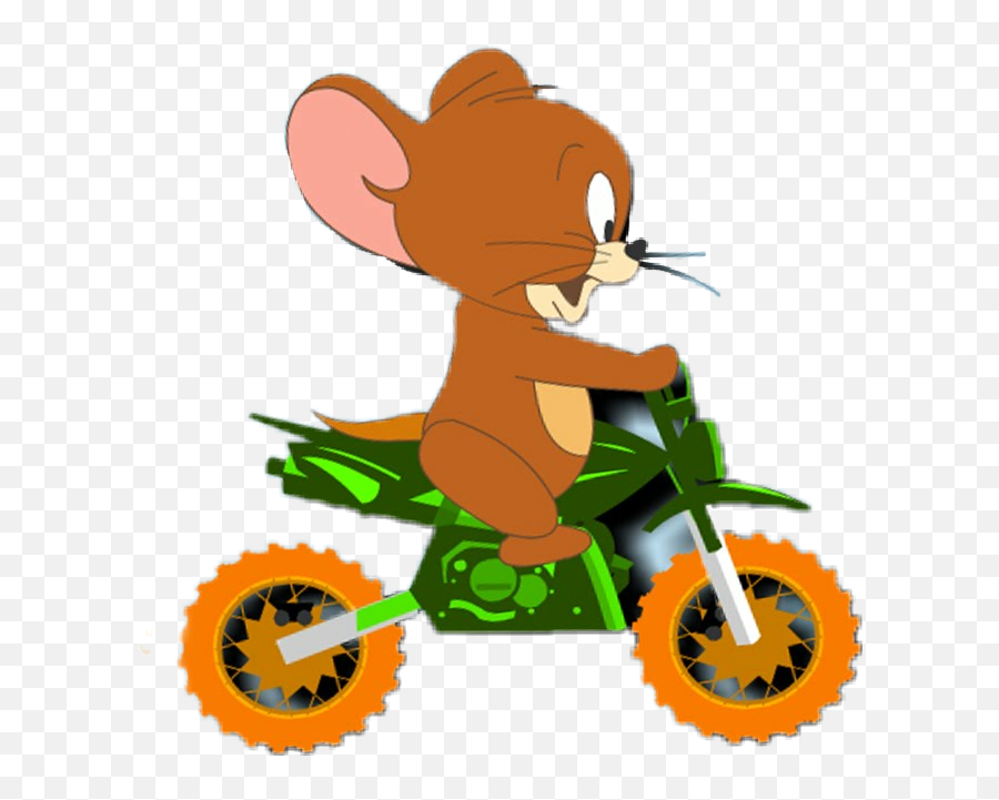 Motorcycle Jerry Tomandjerry Cute Mouse - Cute Jerry Images Hd Emoji,Biker Emoji