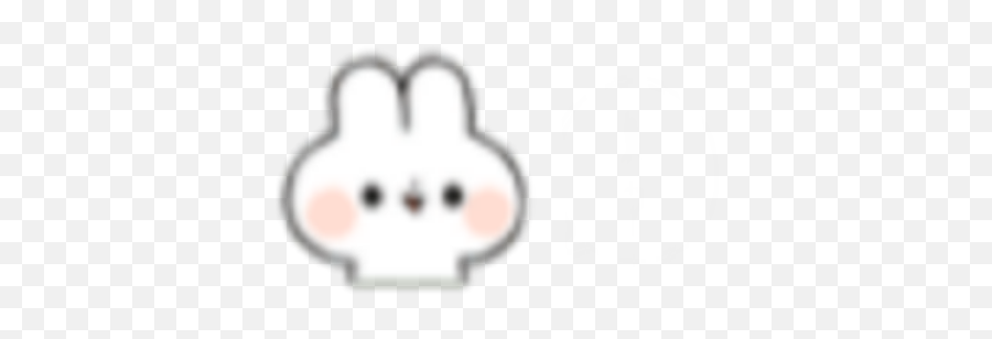 Cute Kawaii Soft Pastel Bunny Blushing White Rabbit Emoji,Rabbit Emoticon