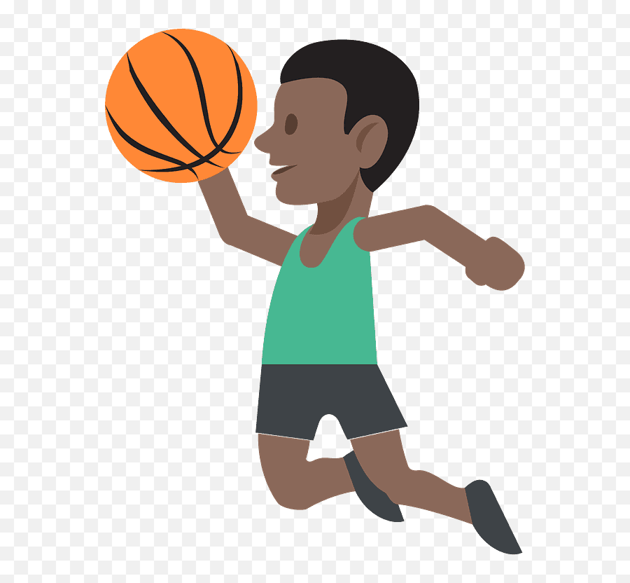 Person Bouncing Ball Emoji Clipart - Shooting Basketball Emoji,Basketball Emoji Transparent