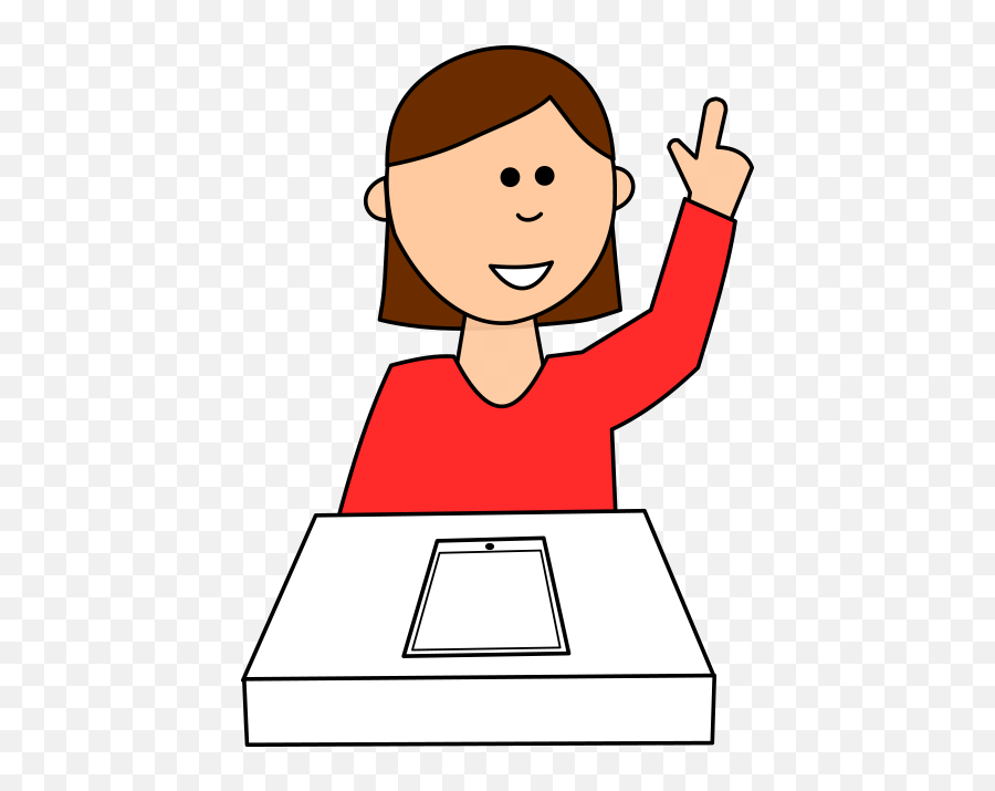 Tablet Transparent Png - Someone Asking A Question Emoji,Raise Hand Emoji