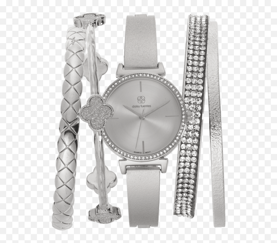 Daisy Fuentes 5 Piece Watch And Bracelet Set - Daisy Fuentes Watch Price Emoji,Emoji Bracelets