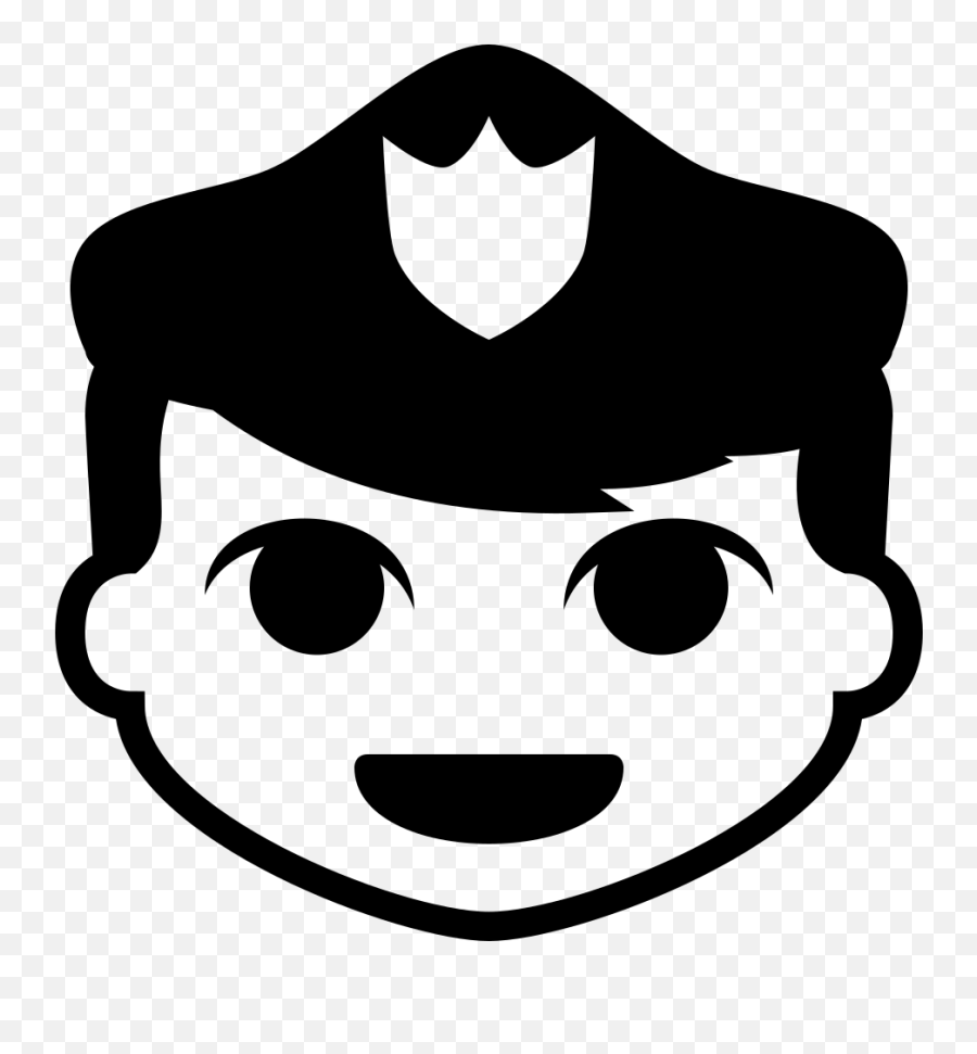 Emojione Bw 1f46e - Police Emoji Black And White,Police Officer Emoji