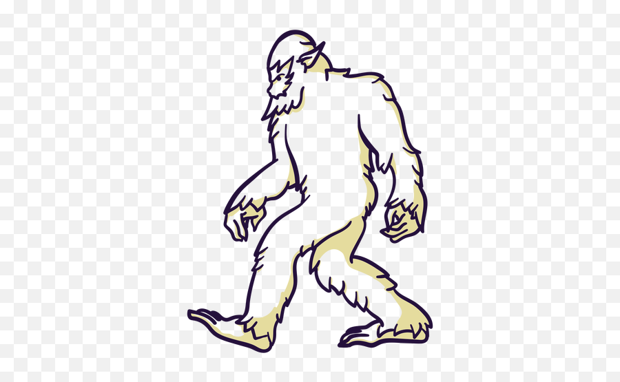 Bigfoot Sasquatch Walking Duotone - Illustration Emoji,Sasquatch Emoji