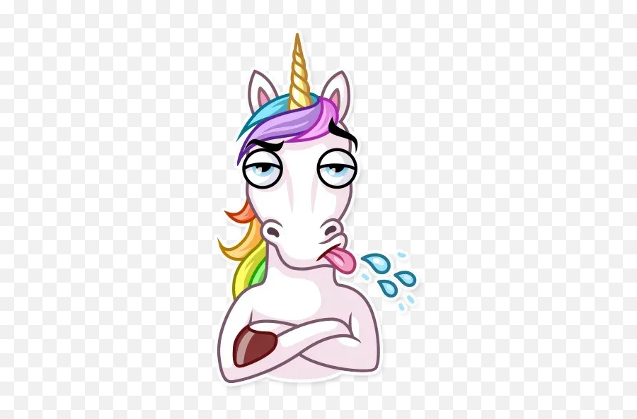 Unicorn Whatsapp Stickers - Unicorn Stickers Set For Telegram Emoji,Unicorn Emoticon