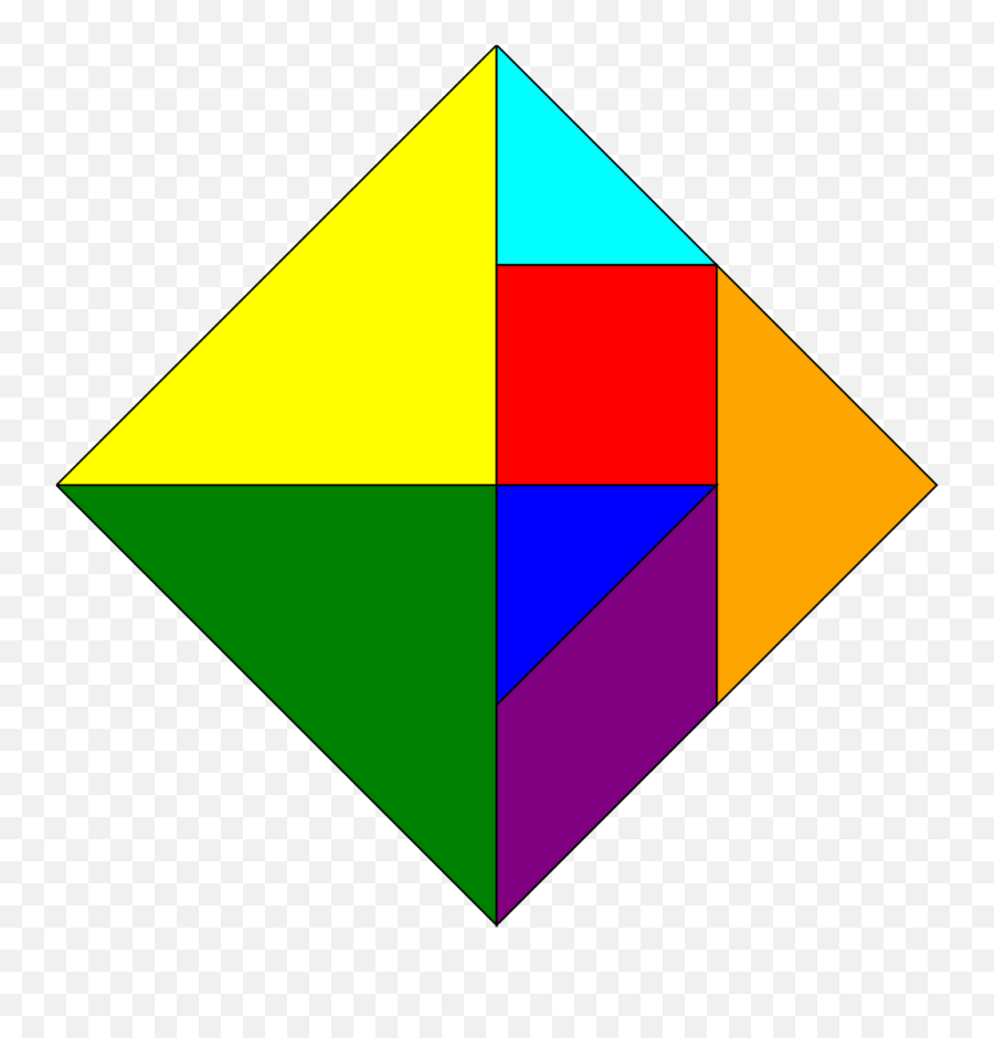Tangram Square Rainbow Colors - Colors Of A Tangram Emoji,Color Emotions Meanings